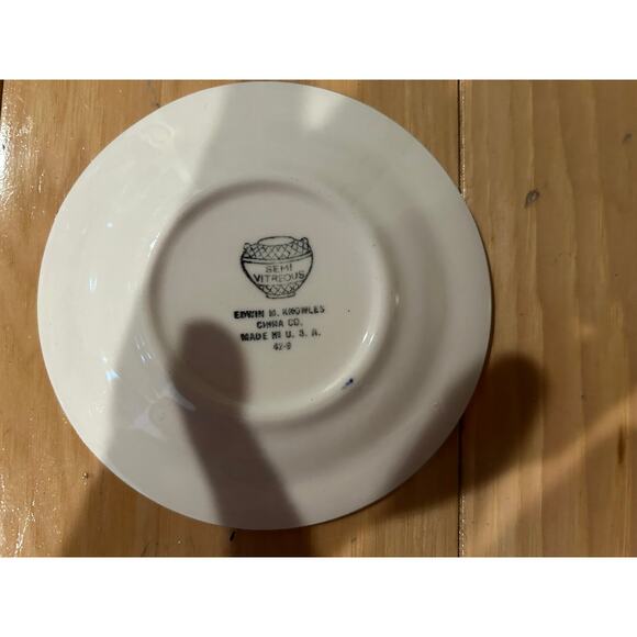 RARE VTG 14 Piece Tea Set Edwin M Knowles China Semi Vitreous Dutch Boy & Girl - Picture 11 of 14